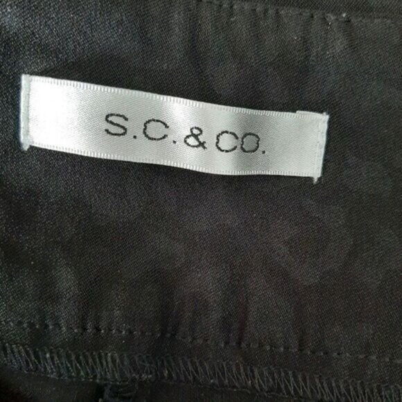 S.C. & CO. Cheetah Print Pull-On Dressy Stretch Pants Black Sz 16 - Picture 10 of 11